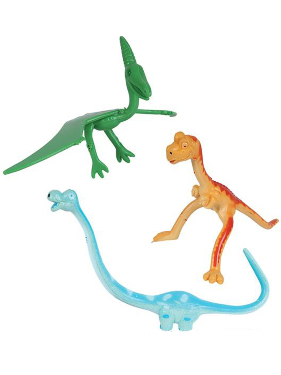 Rhode Island Novelty Set 12 Assorted 4" Jurassic Prehistoric Dinosaur