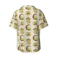 thumbnail image 2 of Fotbe Frogs print Short Sleeve Button Down Shirts for Men Casual Summer Beach Wrinkle Free Shirt-Small, 2 of 7