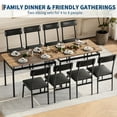 thumbnail image 7 of Luku 5 Piece Dining Table Set, Wood Table & 4 PU Chairs, Industrial Metal Frame Kitchen Set, 7 of 7