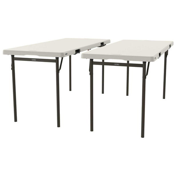 Lifetime 6Foot Almond FoldInHalf Table 2 Pk 80935