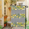 thumbnail image 6 of Garden Flag Double-Side Printed House Flag Yellow Lemon Yard Flag Summer Fruit Lemon Black White Buffalo Plaid Welcome Banner Decor Outdoor Holiday Decorations 12*18in, 6 of 8