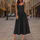 thumbnail image 2 of Vestidos de Primavera para las Mujeres, Vacaciones de Moda, Dos Vestidos de Cuello Tripulación de Manga Corta para las Mujeres, 2 of 8