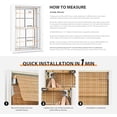thumbnail image 5 of No Tools No Drill Cordless Bamboo Roman Shades, Light Filtering Window Treatment, Roll Up Bamboo Blinds for Window 26'' W x 64'' H, Squirrel, 5 of 5
