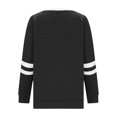 thumbnail image 6 of Njagoc3 Spring and Summer Womens New Long Sleeve Round Neck Pullover Line Casual Tops, 6 of 6