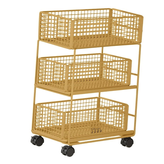 Tnarru under Desk Cart Corner Shelf File Folder Rolling Utility Cart Filing Cabinet Rolling Storage Organizer for Bathroom Apartment L
