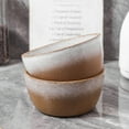 thumbnail image 5 of Stone Lain Vince 4 Piece Stoneware Bowl Set for Soups or Salads, Brown and White, 5 of 6