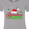 thumbnail image 4 of Inktastic Grandma Claus with Christmas Santa Hat and Snowflakes Women's T-Shirt, 4 of 5