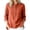 Orange, variant on TGSLY Henley Tops for Women Lightweight Soft Half Button Down 3/4 Sleeve Shirts Loose Fit Dressy Casual Button Side Split Hem Solid Color Blouses XL