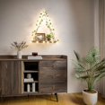 thumbnail image 2 of Paquete de estantes para colgar en la pared con tira LED de estilo verde, estante flotante de cuerda de madera para decoración del hogar, 2 of 3