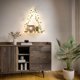 thumbnail image 2 of Paquete de estantes para colgar en la pared con tira LED de estilo verde, estante flotante de cuerda de madera para decoración del hogar, 2 of 3