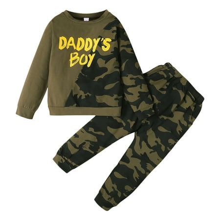 

Baozhu 1-6T Kid Boys Cotton Terry Long Sleeve Sweatshirt Jogger 2PCS Outfits