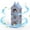 Blue, variant on PLAYRANK Elevated Triple Layer Plastic Cat House with Six Entrances, All Season Weather Resistant Large Multi-Cat Villa, Indoor Backyard Waterproof Pet Cottage,Blue/Gray.