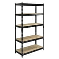 thumbnail image 1 of Juggernaut Storage 30" x 60" 5-Shelf Steel Utility Shelving Unit, Black, 1 of 7
