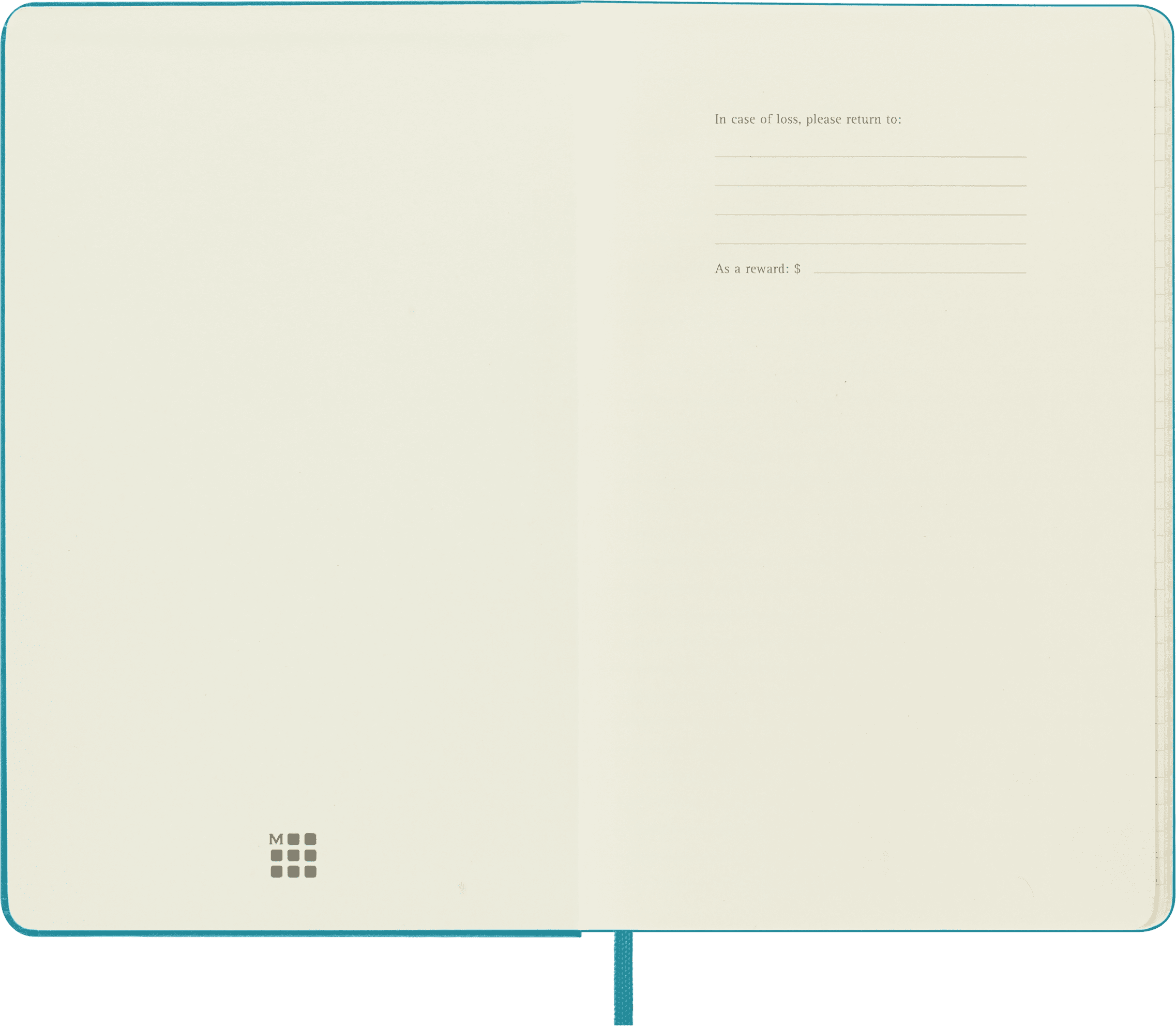 Moleskine Classic Notebook, Hard Cover, Large (5" x 8.25"), Ruled, Blue Reef