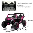 thumbnail image 5 of LUIBAS 24V 4WD 2-Seater Battery Powered Ride On Car XXXL Ride On Toys for Big Kids Electric UTV Off-Road Truck Vehicles with Remote Control, EVA Rubber Tires, Bluetooth for Kids 3-12 Year , Pink, 5 of 6