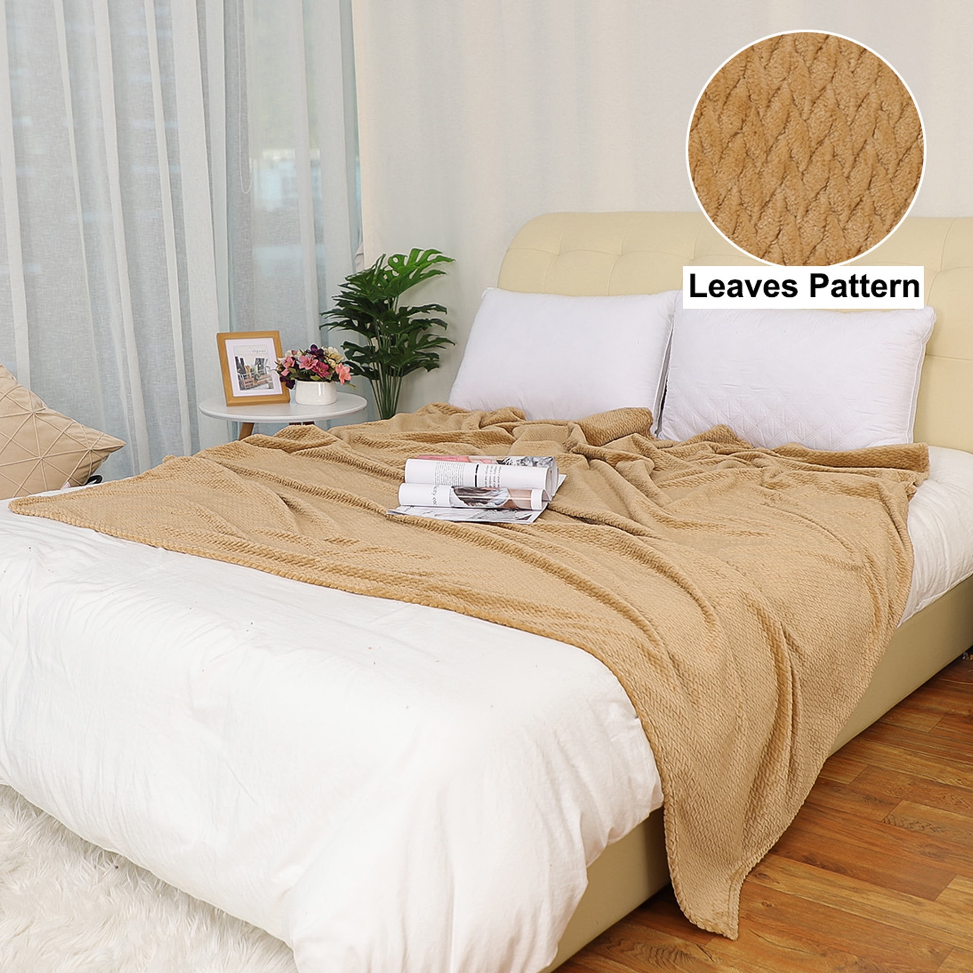 Luxury Decorative Flannel Fleece Blanket Soft Sofa Throw Couch Cover