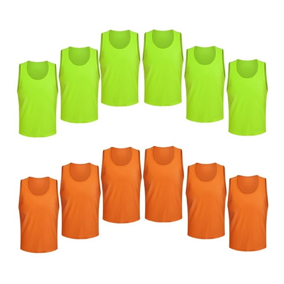 Celivon Kids Pinnies 12/24 Packs Practice Vests Pennies for Sports Youth Boys Girls Scrimmage Vests Soccer Lacrosse