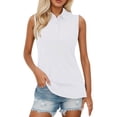 thumbnail image 2 of Sleeveless Polo Shirts for Women Summer Casual Collared Basic Plain Tank Tops Dressy Casual T Shirt Blouse, 2 of 6