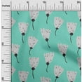 thumbnail image 1 of oneOone Viscose Jersey Aqua Blue Fabric Artistic Floral Sewing Fabric By The Yard Printed Diy Clothing Sewing Supplies 60 Inch Wide, 1 of 5