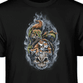 thumbnail image 3 of Teelocity Men's Dragon Tiger Skull Black Relaxed Fit Short Sleeve Graphic T-Shirt, 3 of 3