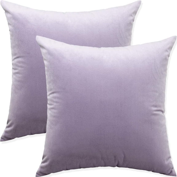 Lilac Throw Pillow Covers 18 x 18 Pack of 2 Sofa Bed Couch Cushion Case 45 x 45
