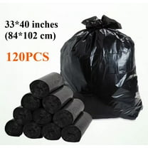 DECMAY 35-Gallon Lightweight Stretchable Trash Bags, 120-Pack Black Star-Sealed Can Liners