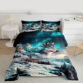thumbnail image 2 of Homewish 2-Piece Rustic Jungle Wolf Comforter Set, Twin - Castle (Starry Sky), 2 of 8