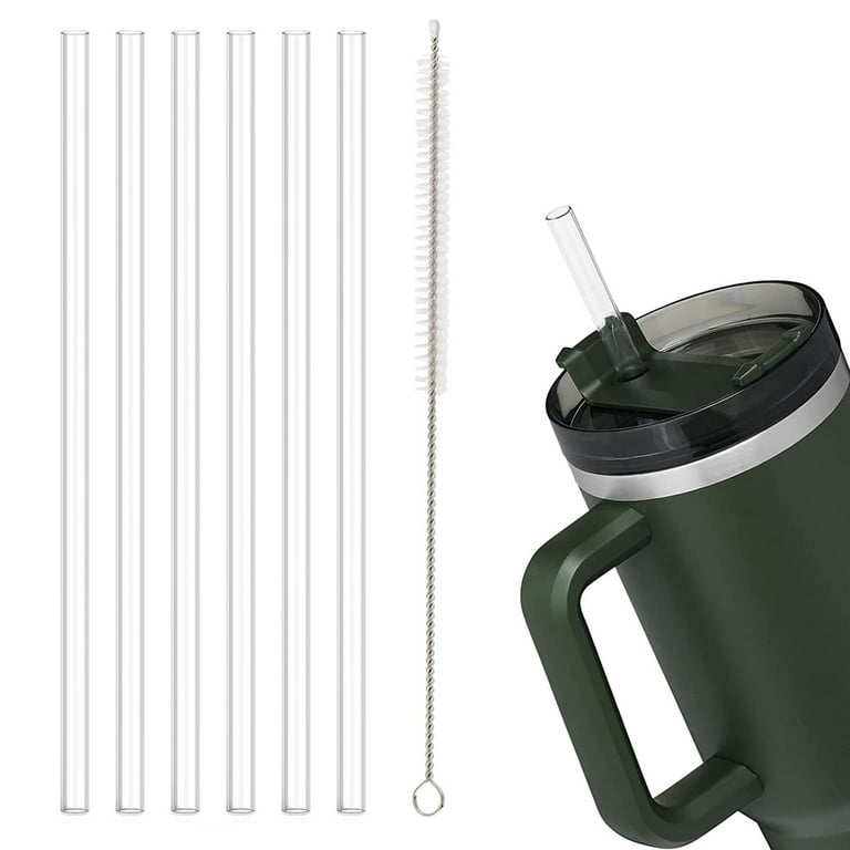 UDIYO Clear Reusable Tritan Replacement Drinking Straws Set, with