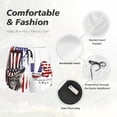 thumbnail image 4 of Balery Patriotic Skull Art Pantalones cortos deportivos para mujer con forro y dos bolsillos, elásticos, para entrenamiento, gimnasio, yoga-Medium, 4 of 7