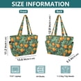 thumbnail image 4 of FORMRS Tote Bag for Women Quilted Large Capacity Travel Work Carry On Shoulder Handbag, Orange Tree Pattern, 4 of 7