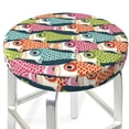 thumbnail image 3 of Logiee Lantern Koi Fish Print Stool Covers Round,Bar Stool Covers,Watedrproof Stool Slipcover with Elastic,Stool Cushion,Round Bar Stool Seat Covers for Bar Round Chair-12 inch, 3 of 7