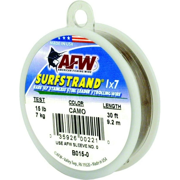 AFW B0400 Surfstrand Bare 1x7 Stainless Steel Leader Wire 40 lb