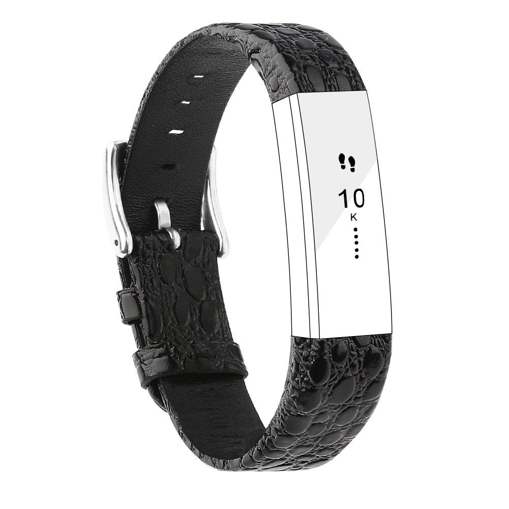 Altra-HR Large Silver Beautiful Cute Leather Cord Strap Band For Fitbit Alta 
