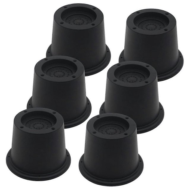 6Pack Furniture Risers Black Bed Risers 2.3 Inch,Bed Lifts Risers for Sofa,Couch,Desk,Extenders Sup