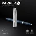 thumbnail image 2 of Parker 51 Fountain Pen | Midnight Blue Barrel with Chrome Trim | Fine Nib with Black Ink Cartridge | Gift Box, 2 of 6