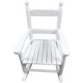thumbnail image 3 of White Kids Rocking Chair, Indoor/Outdoor Hardwood Toddler Chair - 110 lbs Capacity, Easy Assembly (22.4"H x 18.9" Seat Height), 3 of 6