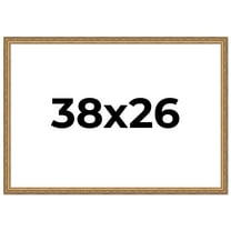 38x26 Frame Gold Solid Wood Picture Frame Width 1.25 Inches | Interior Frame Depth 0.375 Inches |