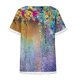 thumbnail image 5 of Blusa informal de manga corta con cuello redondo y borlas estampadas para mujer a la moda Pompotops hkajfhjk469225, 5 of 5