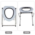 thumbnail image 4 of tamizeot Chaise Pliante pour Toilettes de Salle de Bain 100KG Tabouret Portable Réutilisable pour Personnes Âgées Hôtel Extérieur Randonnée, 4 of 6