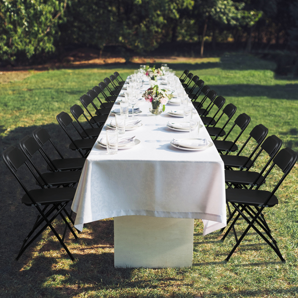 Alvantor Black Folding Chairs Set for Home, Office, and Events - 350lbs Capacity, Pack of 10