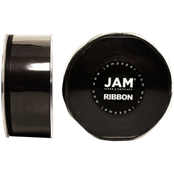 JAM Double Faced Satin Ribbon, 1.5 In x 25 Yds, 1/Pack, Black