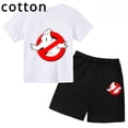 thumbnail image 2 of Conjunto de camiseta de algodón de la película de monstruos de Los Cazafantasmas para niños y niñas, ropa de cumpleaños con temática de verano de dibujos animados de anime, manga corta, 2 of 5