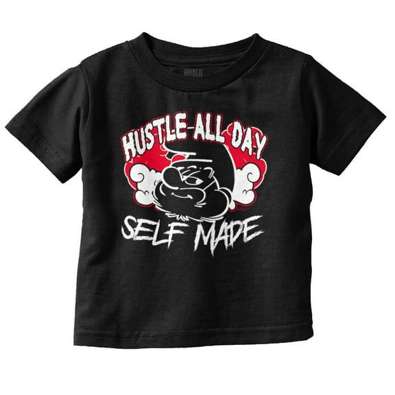 Papa Smurf Hustle All Day Self Made Toddler Boy Girl T Shirt Infant Toddler Brisco Brands 6M