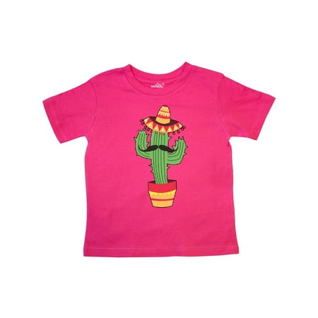 

Inktastic Cactus with a Mustache and Sombrero Cindo De Mayo Gift Toddler Boy or Toddler Girl T-Shirt