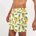 thumbnail image 5 of Dovford Men's Board Shorts, Casual Elastic Waist Drawstring Beach Shorts Novelty Pineapple Print Summer Swim Trunks Quick Dry Bathing Suits, 5 of 6