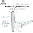 thumbnail image 4 of LAVANE 12 inch / 30cm Metal Furniture Legs, Set of 4 Mid Century Modern Iron Straight Tapered Furniture Replacement Feet Black Gold for Home DIY Project Sofa Couch Cabinet Table Chair, 4 of 5