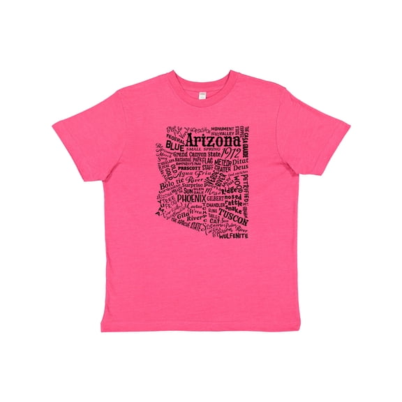 Inktastic Arizona Word Salad State Outline Youth T-Shirt
