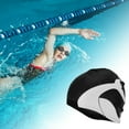 thumbnail image 2 of Unique Bargains 1 Pc Waterproof Whale Tail Pattern Swim Cap Black White, 2 of 6