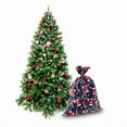 thumbnail image 3 of BEST- 6 Pk Jumbo Christmas Candy Cane Gift Bags, Large Plastic Gift Sack, Blue, 3X4 Ft, 3 of 5