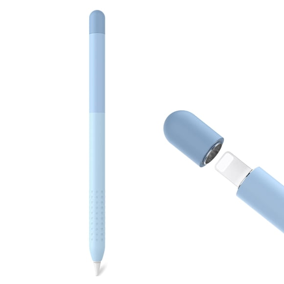 Delidigi Estuche Compatible Con Apple Pencil 1.ª Generación Funda Protectora De Silicona De Color Degradado Funda Accesorios Para Apple Pencil 1.ª Generación (Azul Degradado)